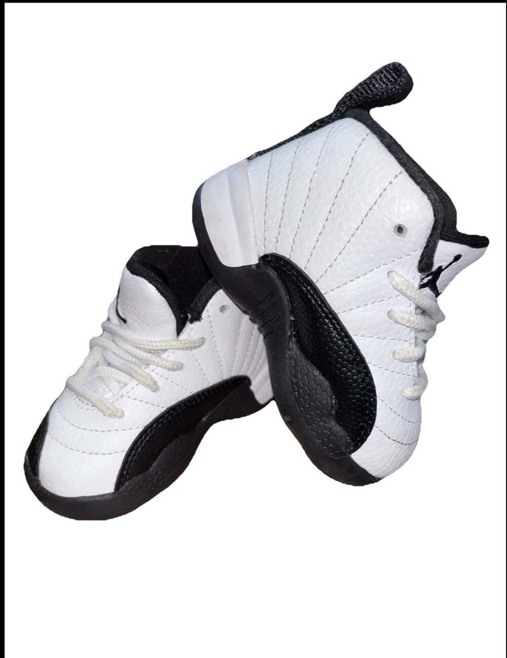 NWT Jordan 12 Retro (TD)  White Black Taxi Boys Toddlers 4C 850000-117